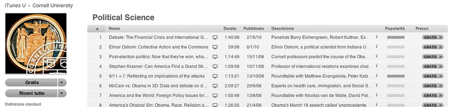 Political Science su iTunes U