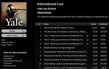 Il corso di International Law su iTunes U