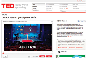 Joseph Nye on global power shifts.