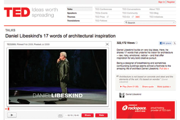 Daniel Libeskind's 17 words of architectural inspiration.