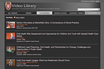 Video Library di Dentistry - Wisconsin School of Medicine and Public Health.