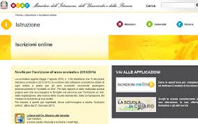 Pagina web sito miur iscrizione online